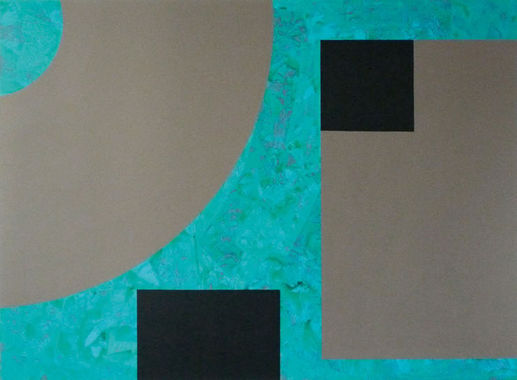 TÜRKISGRÜN I,  Acryl auf Nessel, 140 cm x 190 cm, 2011