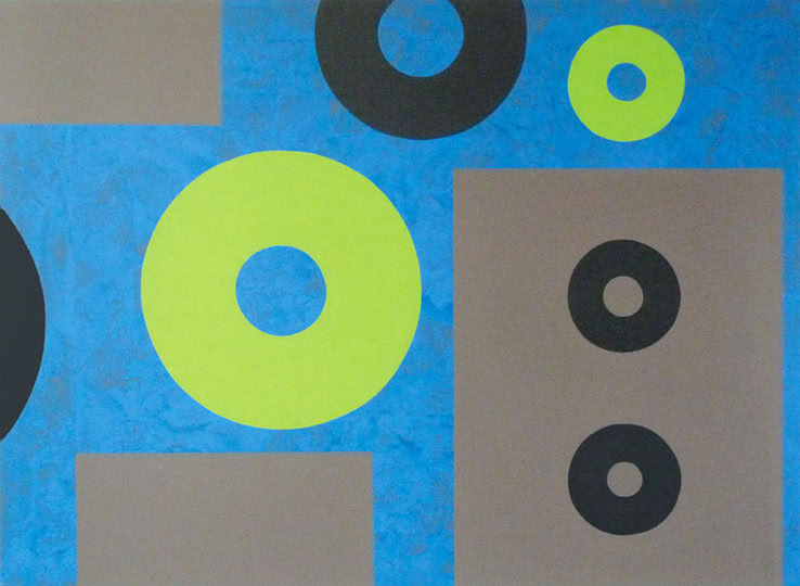 TÜRKISBLAU I,  Acryl auf Nessel, 140 cm x 190 cm, 2011
