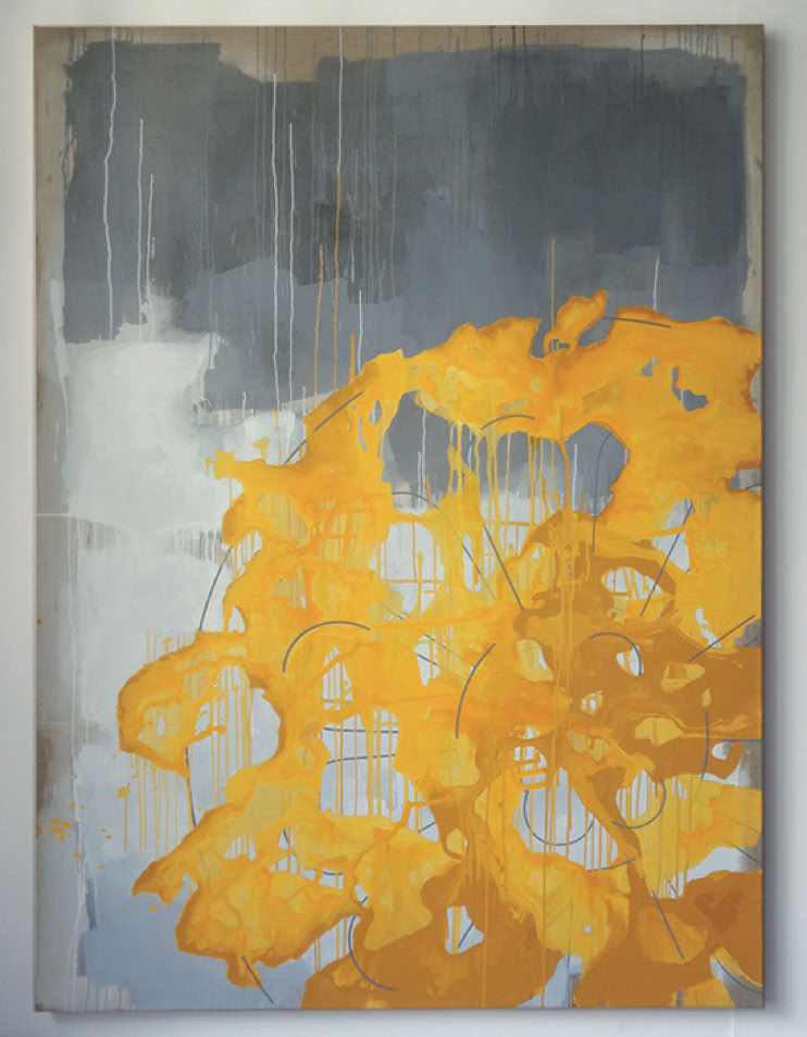 GROSSES RAD I,  Acryl auf Leinwand, 220 cm x 159 cm, 2014